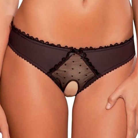 Muyogrt-bragas de entrepierna abierta para mujer, ropa interior Sexy de talla grande roja, ropa interior erótica, bragas visibles ► Foto 1/6