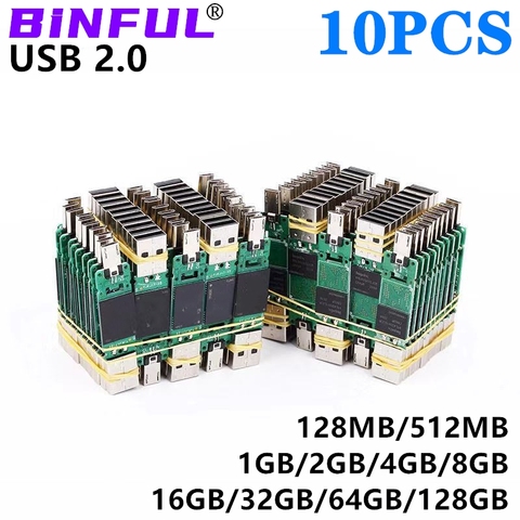 10 Uds bricolaje al por mayor unidad Flash Usb 2,0 OTG micro memoria 128MB 512MB GB 16GB 32G 64G 128GB pluma del teléfono móvil Chip de memoria 4G 8G Cle ► Foto 1/1