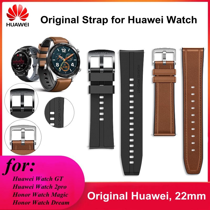 Correa de silicona y cuero de repuesto Original para Huawei Watch