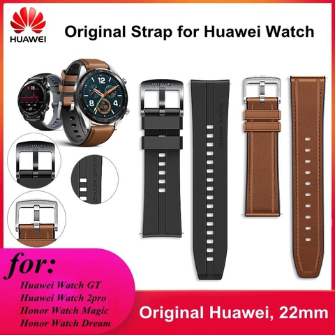 Correa de silicona y cuero de repuesto Original para Huawei Watch GT/GT2 46mm GT2 pro, 22mm ► Foto 1/4