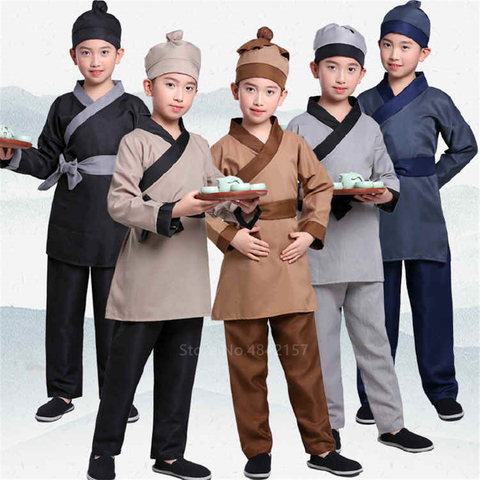 Disfraz de escenario actuación niños estilo tradicional chino Hanfu  antiguos camareros granjero Cosplay disfraces niños Drama ropa - Historial  de precios y revisión | Vendedor de AliExpress - Shop4842157 Store |  