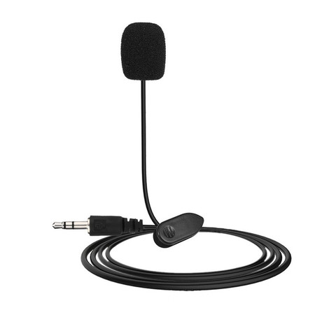 Mini micrófono portátil de 1,45 m, pinza de condensador con solapa Lavalier, con cable para teléfono y portátil ► Foto 1/4