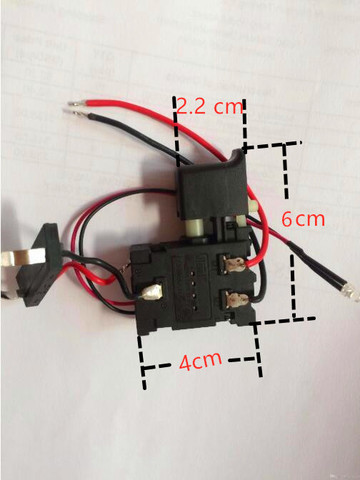 Jlevel-FA021A-51XX con cable (botón de cabeza pequeña), interruptor de taladro de 7,2-24V, FA021A 16A DC Jlevel ► Foto 1/5