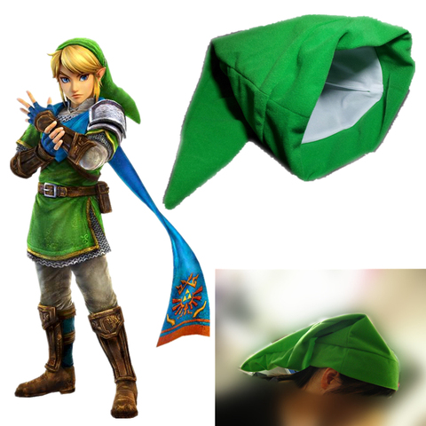 Game The Legend of Zelda-Sombrero de Cosplay, gorro de felpa verde, para fiesta de Halloween ► Foto 1/6