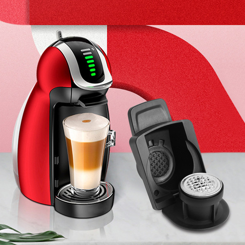 Adaptador de conversión de cápsulas de café de acero inoxidable para Nespresso, grado alimenticio, Compatible con Dolce Gusto con anillo dosificador ► Foto 1/6