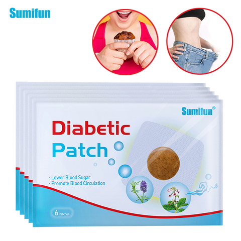 Sumifun diabético parche Natural cura de hierbas más bajo de glucosa en sangre tratamiento Balance de azúcar quema grasa médica Diabetes yeso ► Foto 1/6