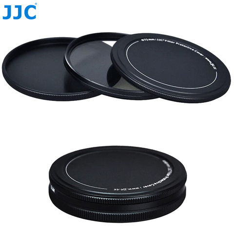 JJC UV CPL ND filtros caja de almacenamiento de Metal 37/40. 5/43/46/49/52/55/58/62/67/72/77mm 82mm Protector de pila de filtro de lente ► Foto 1/6