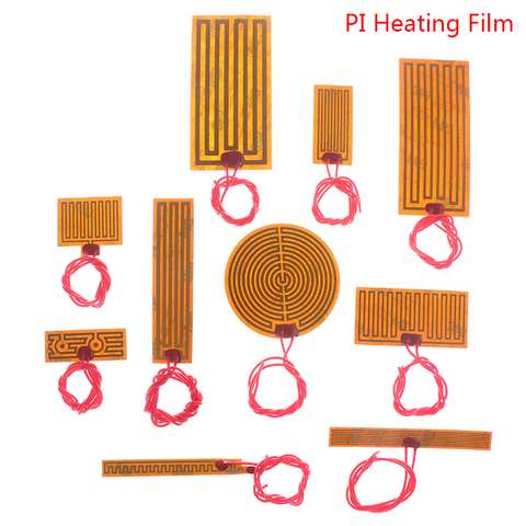 Placa de película de calentamiento PI de 5/12/24V, poliimida, cojín de Panel eléctrico calentado, adhesivo ► Foto 1/6