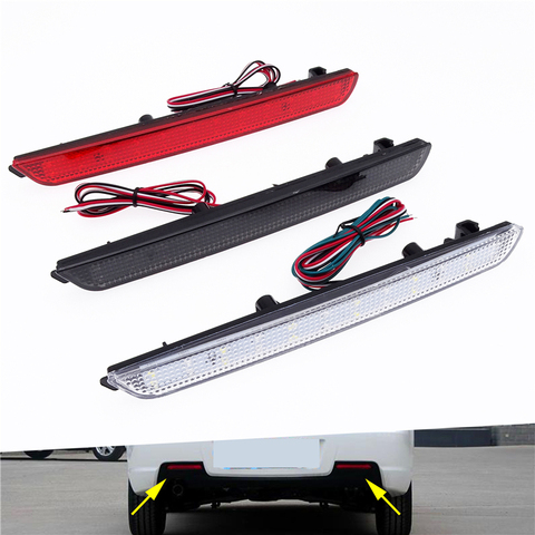 2 uds coche Reflector de parachoques trasero luces a prueba de polvo impermeable negro y rojo y carcasa transparente cola parada luces para Mazda 3 2004-2009 ► Foto 1/6