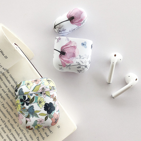 Funda de protección para auriculares Apple Airpods 2 1, cubierta bonita y luminosa con diseño Floral Vintage para AirPod Pro ► Foto 1/6