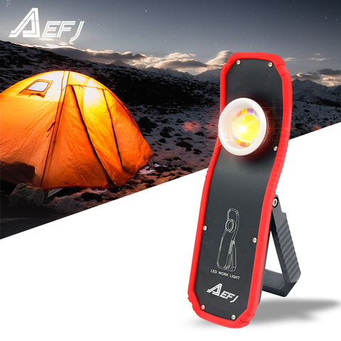 Linterna en forma de antorcha portátil de 60w, luz LED de trabajo recargable por USB, COB magnético, lámpara con gancho para colgar, para acampar al aire libre ► Foto 1/5