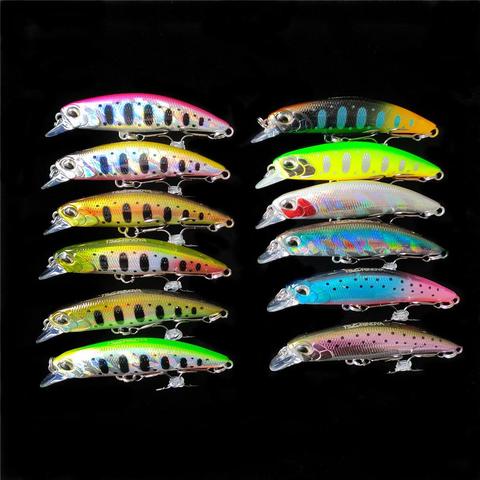 Tsurinoya 12 Uds 6cm 6g hundimiento de Señuelos de Pesca Minnow Wobblers trolling pike bajo Artificial duro cebo aparejos de pesca Crankbait ► Foto 1/6