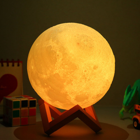 luminaria Lampara lampara luna lampara de noche Lámpara de Luna Luz de noche para el hogar Led luminaria niño estado de ánimo 3d lámparas luz de luna esfera estrellada redonda dormitorio decoración mesita de noche ► Foto 1/6