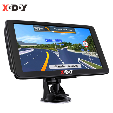 Xgody-navegador GPS para camión, pantalla táctil de 7 pulgadas, parasol, navegación por satélite, GPS para coche, sin Bluetooth, 256M + 8G, mapa de Europa de América ► Foto 1/6