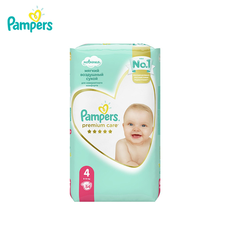 Los pañales pampers premium cuidado tamaño 4 9-14кг 54 piezas de pañales para niños pañales bebé activo de bebé desechable kiddiapers ► Foto 1/3