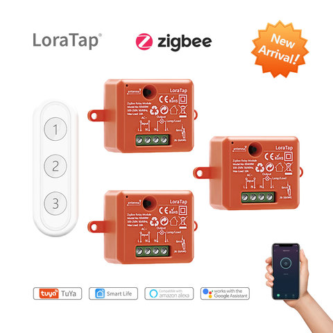 Módulo de enchufe inteligente Tuya ZigBee 3,0, interruptor de luz inalámbrico, Kit de Control remoto, funciona con Echo, Alexa, Google Home, Control por voz ► Foto 1/6