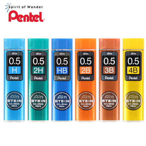 Pentel-lápiz de plomo C275, recambio de lápices mecánicos, 0,5mm, papelería no tóxica para estudiantes, examen, a prueba de roturas, dibujo de bocetos, HB/2H/2B ► Foto 1/6