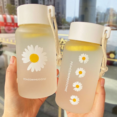 500ml Margarita pequeña botellas de agua de plástico transparente libre de BPA botella de agua congelada creativa con cuerda portátil taza de té de viaje ► Foto 1/6