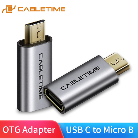 CABLETIME USB-C a Micro USB adaptador de teléfono móvil micro usb conector adaptador para Xiaomi Samsung Galaxy Huawei USB tipo C C006 ► Foto 1/6