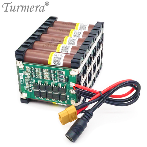 Turmera-batería de litio de 12V y 15Ah, 18650 HG2, 3000mAh, 3S5P, 12,6 V, con 40A, BMS, para patinete eléctrico, sin interrupción, fuente de alimentación de 12V A ► Foto 1/6