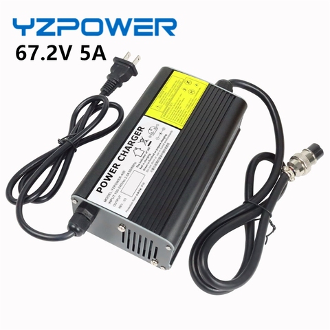 YZPOWER-cargador de batería de litio rápido para bicicleta eléctrica, herramientas inteligentes de parada automática, 67,2 V, 5A, 16S, 60V, 5A ► Foto 1/5