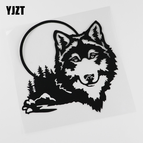 YJZT-Paquete de lobo de 17cm x 17cm para cazar bestias, perro, Luna, cazador, pegatina de coche de vinilo 13C-0098 ► Foto 1/6