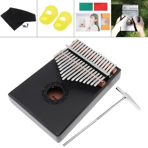 Kalimba de 17 teclas, tablero único de caoba, Piano de pulgar Mbira, Mini teclado, instrumento con accesorios completos ► Foto 1/6