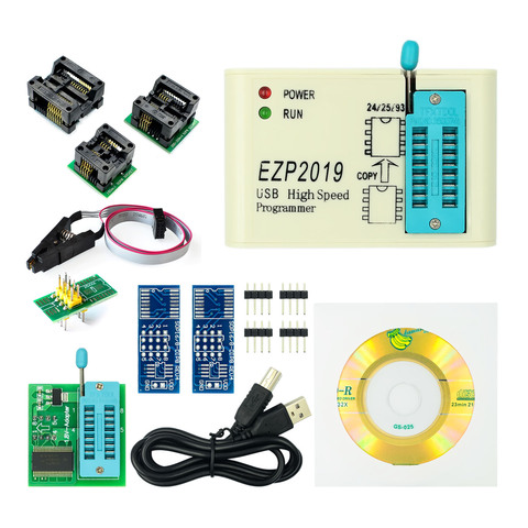 ¡Precio de fábrica! Programador USB SPI de alta velocidad EZP2022, soporte 24 25 93 EEPROM 25 Flash BIOS Chip + 5 enchufes ► Foto 1/3