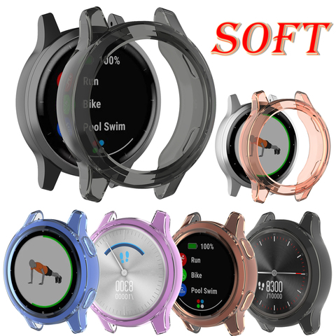 Funda protectora de TPU para reloj, carcasa de protección para Garmin vivomove 3 3S / vivoactive 4 4S/vivovove, estilo Luxe, montura de reloj ► Foto 1/6