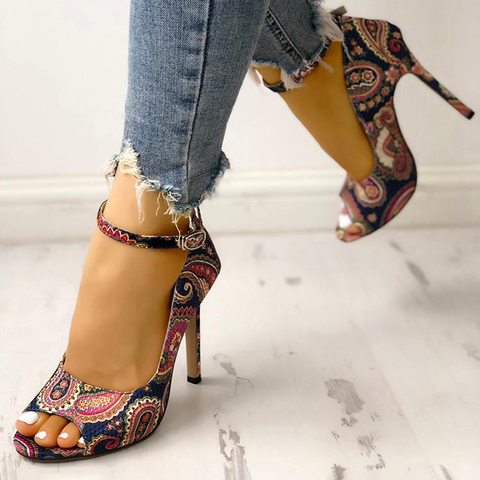 Sandalias de tacón alto para mujer, zapatos de tacón alto de 10,5 cm y 6,5 cm, sexys, con punta abierta ► Foto 1/6
