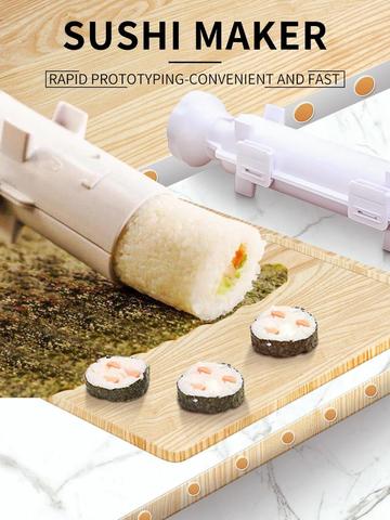 Meijuner-rodillo para hacer Sushi, molde para arroz, verduras, carne, dispositivos de rodamiento, máquina de hacer Sushi, utensilios de cocina ► Foto 1/5