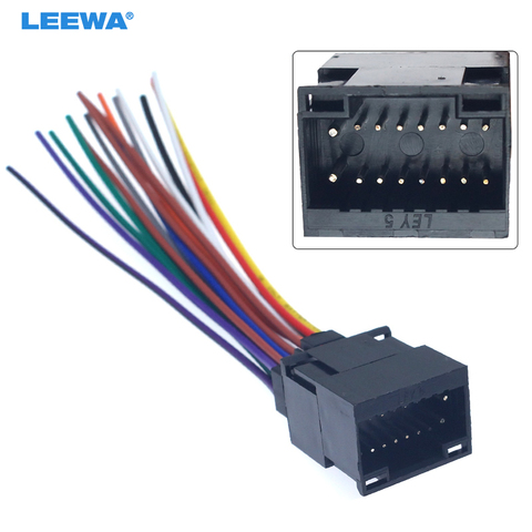 LEEWA-Adaptador de conector hembra de 16 pines para Kenwood, arnés de cables estéreo para Radio de coche, # CA1606 ► Foto 1/6