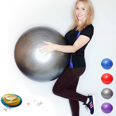 Pelotas de Yoga para gimnasia, Pilates, Equilibrio Fitball, ejercicio, pelota de entrenamiento, 55/65/75/85CM con bomba ► Foto 1/6