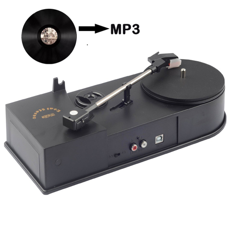 Convertidor portátil de vinilo tocadiscos a MP3, reproductor de fonógrafo giradiscos ► Foto 1/6