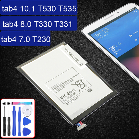 Tablet batería para Samsung GALAXY Tab 7,0 4 8,0, 10,1 tab4 SM T530 T531 T535 T330 T331 T335 T230 T231 T235 SM-T530 SM-T535 batería ► Foto 1/6