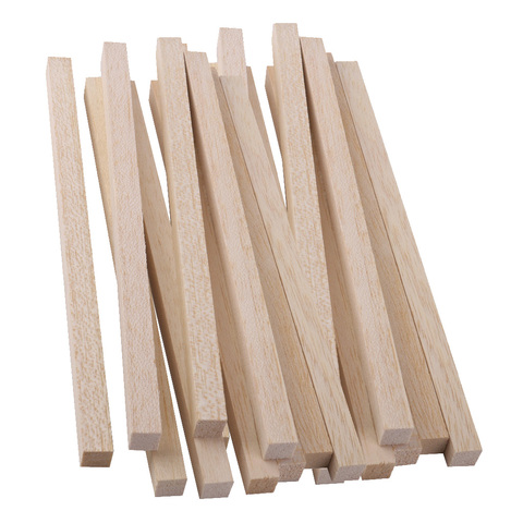 Pasador cuadrado de madera para hacer manualidades, bastón de madera de 20cm, 10mm, 20 piezas ► Foto 1/6