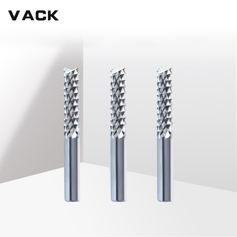 VACK 3.175mm 4mm 6mm 8mm carburo de tungsteno cortador de maíz pcb fresadora final molino brocas de rebajadora de CNC para Máquina de grabado de madera ► Foto 1/6