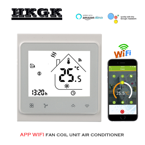 Termostato digital inalámbrico con wifi para aire acondicionado, control de temperatura ambiente para aire acondicionado Central, 2p, 4p ► Foto 1/6