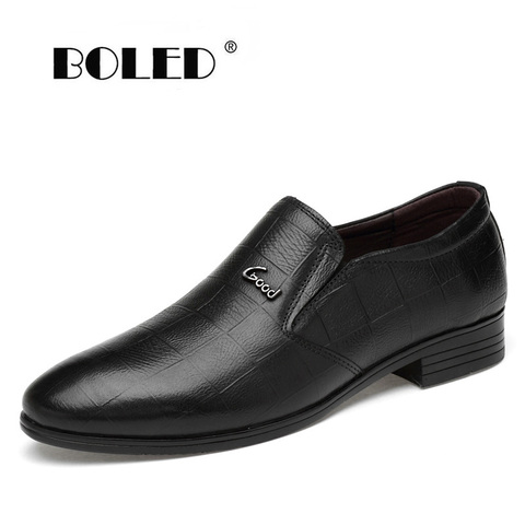 Zapatos de piel auténtica a la moda para hombre, zapatos clásicos de alta calidad para vestido de boda, formales, Oxford, de negocios, nuevos ► Foto 1/6