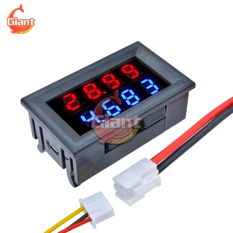 DC 0-100V 10A Digital voltímetro amperímetro pantalla Dual Comprobador de tensión medidor de corriente de voltaje Amp de Panel de 5V 12V 24V 36V ► Foto 1/6