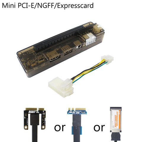 Tarjeta de vídeo PCI-E EXP GDC para ordenador portátil, base de tarjeta gráfica externa para portátil (Mini PCI-E / NGFF M.2 A/E Key/interfaz Expresscard) ► Foto 1/6
