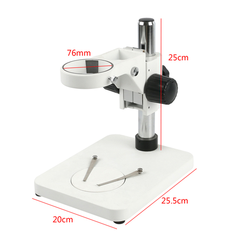 Soporte de enfoque ajustable para microscopio Binocular, soporte de Miroscope de mesa de pilar de 32mm, soporte de microscopio estéreo Trinocular de 76mm ► Foto 1/4