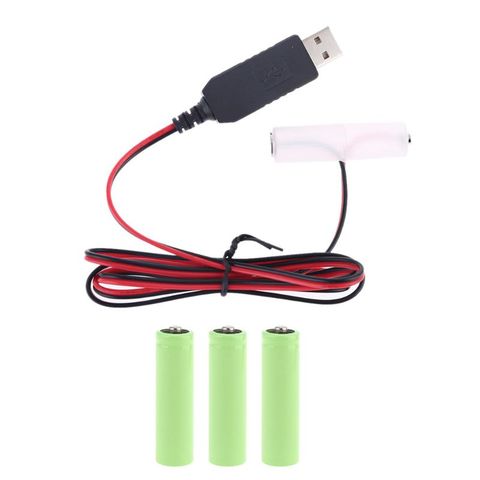 LR6-Eliminador de batería AA de juguete para niños, batería AA de 1,5 V, Cable de alimentación USB de recambio, para Radio, reloj eléctrico, tira de luces LED, 1-4 Uds. ► Foto 1/6