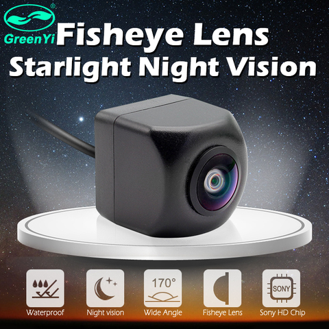 HD 170 grados/Sony/MCCD lente de ojo de pez Starlight noche visión coche copia inversa de cámara de visión trasera para DVD Android coche Monitor ► Foto 1/6