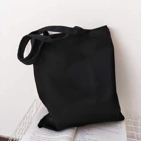 Harajuku-bandoleras de lona de gran capacidad para mujer, bolsos de hombro informales, color sólido, estilo universitario, Ulzzang, Coreano negro, blanco, DIY ► Foto 1/5