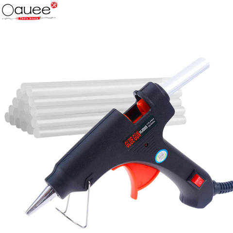 OAUEE 20W pistola de pegamento de fusión en caliente con pegamento 7mm * 100mm Mini pistola termo eléctrico calor temperatura de la herramienta de DIY pistola de pegamento CONJUNTO DE REPARACIÓN DE ► Foto 1/6