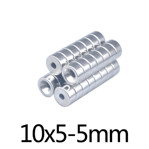 10/20/30 Uds 10x5-5 N35 imanes potentes 10*5mm agujero 5mm imanes magnéticos de neodimio permanentes redondos avellanados 10*5-5mm ► Foto 1/3