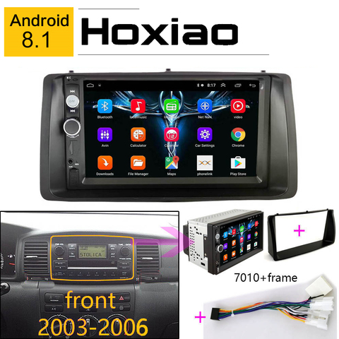 Radio y reproductor multimedia para coche, accesorio con Android 8,1 para Toyota Corolla 2003-2006, se instala en el salpicadero, con Mirror Link ► Foto 1/6