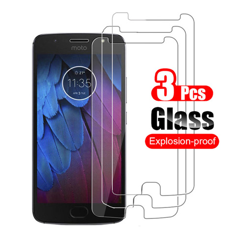 Protector de pantalla de vidrio templado para móvil, película protectora de vidrio 9H para Motorola Moto G5S G5 S Plus, 3 uds. ► Foto 1/6