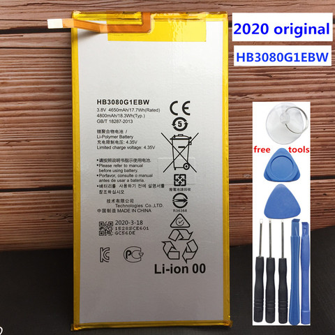 Original 4800mAh HB3080G1EBW batería para Huawei MediaPad M3 Lite 8,0 